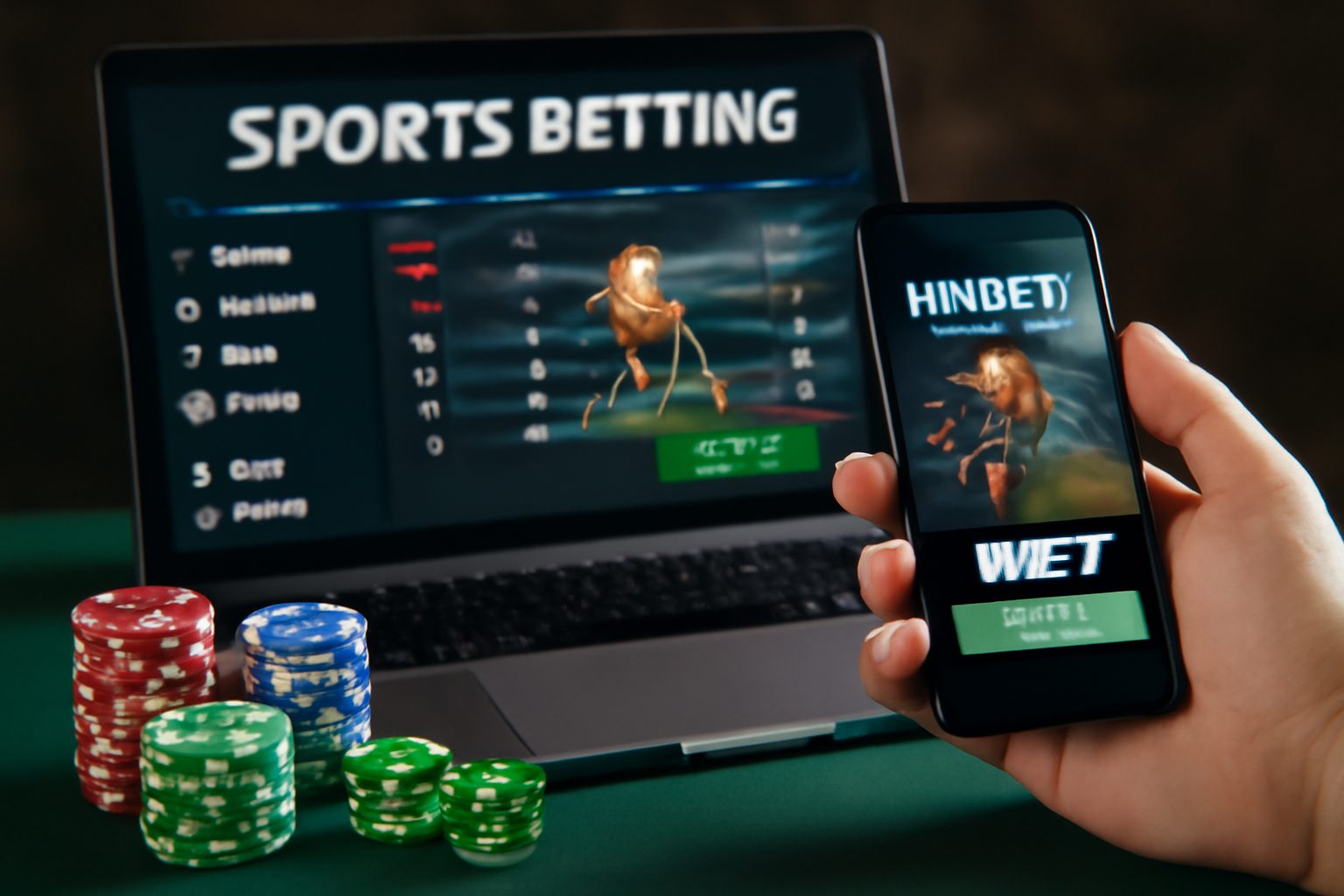 Apostas esportivas no cassino online HHBET